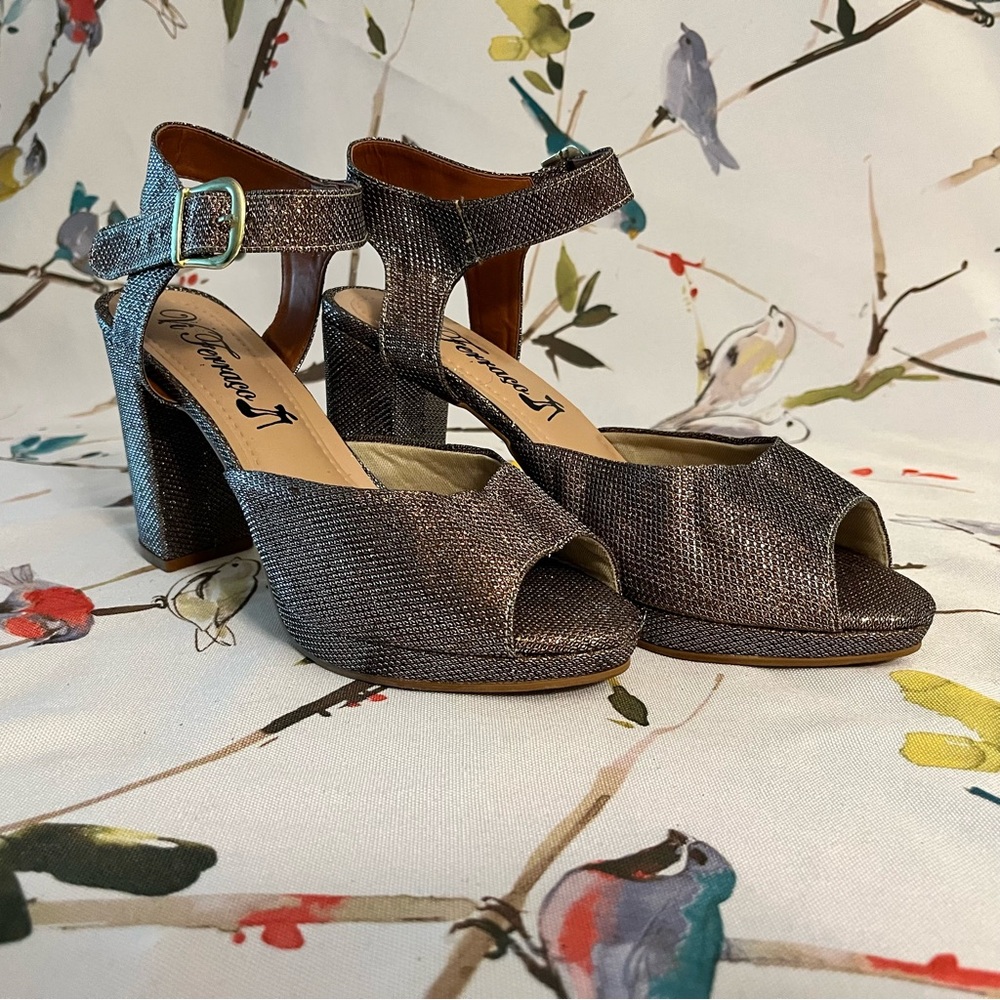 Glittery platform Sandals made in Brazil